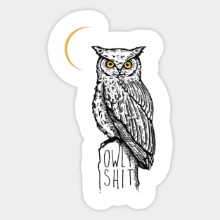 Owly Shit Sticker